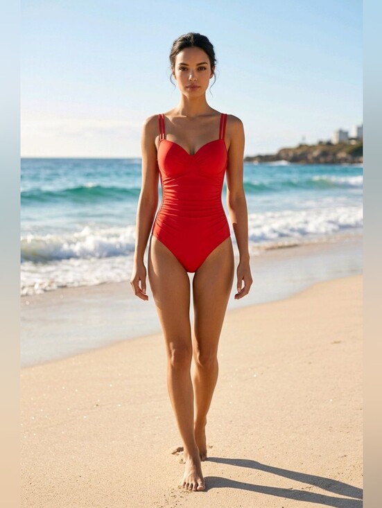 simply swim Other - Brand new ONE PIECE Bathingsuit by Simply Swim SZ.10 RED Tummy Control